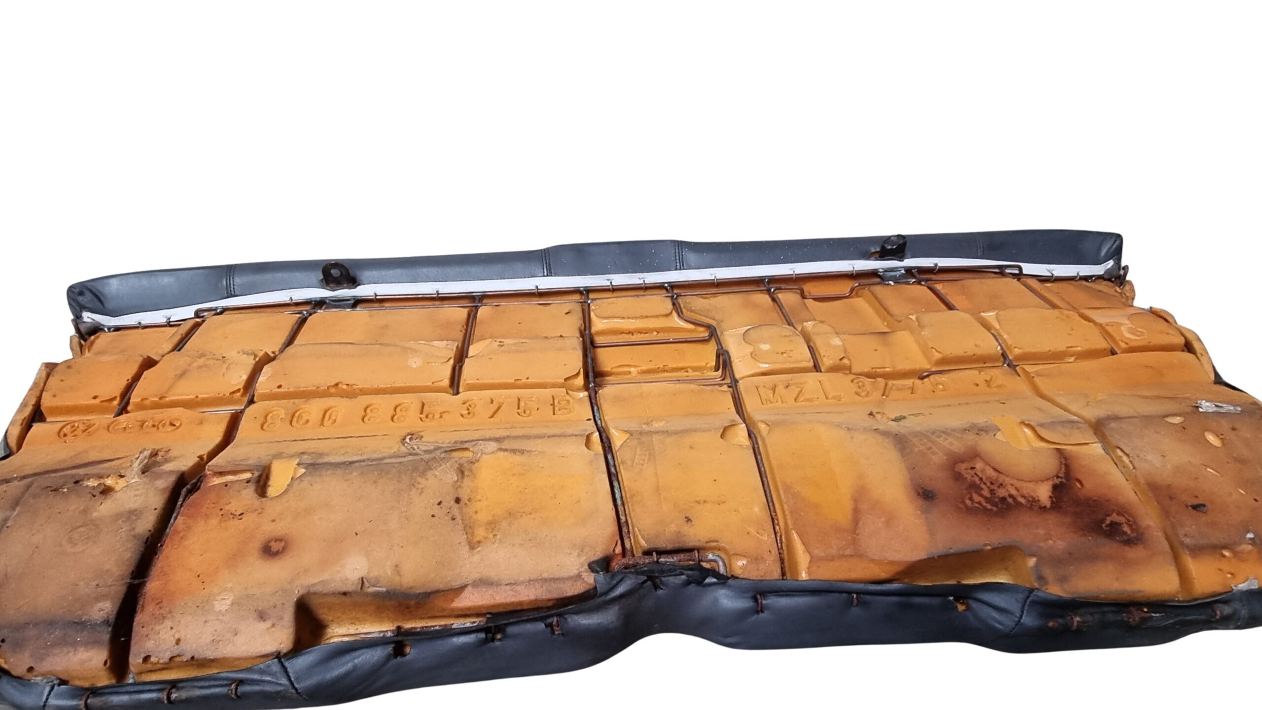 8G0885775A + 8G0885375B Audi 80 Cabrio Typ 89 Rücksitzbank Rücksitzlehne Leder Anthrazit Grau – Bild 18