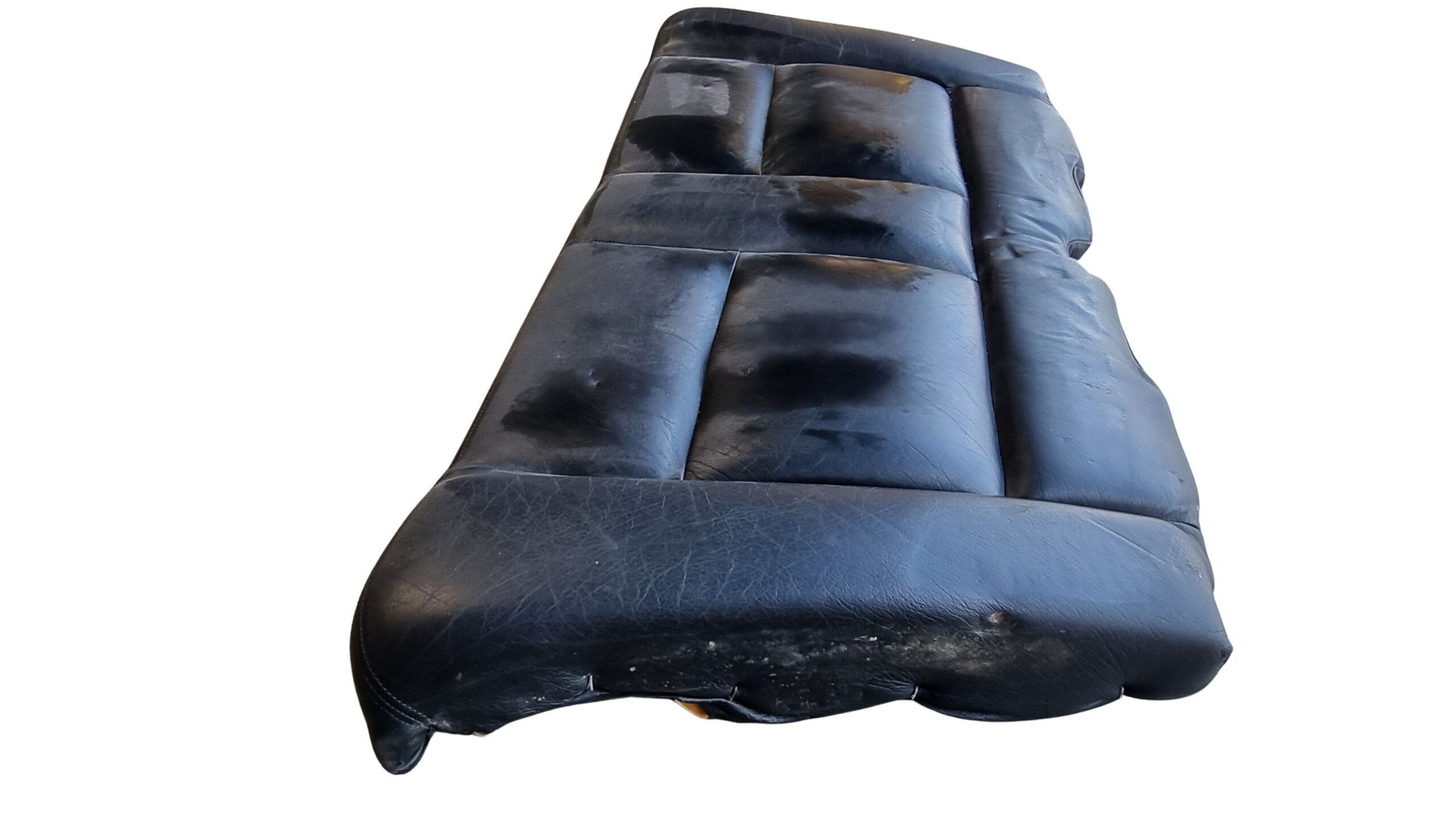 8G0885375B Audi 80 Cabrio Typ 89 Rücksitzbank Sitzfläche Leder schwarz – Bild 3