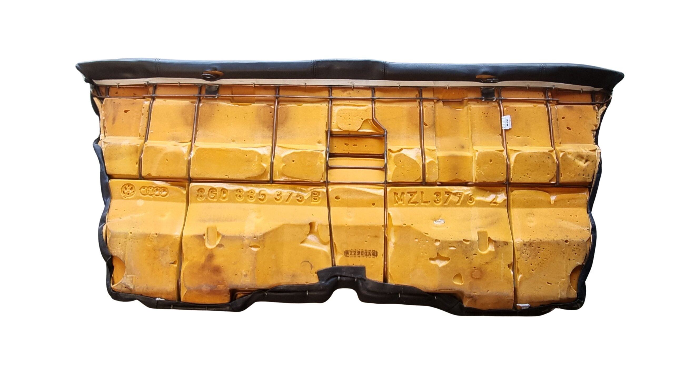 8G0885375B Audi 80 Cabrio Typ 89 Rücksitzbank Sitzfläche Leder schwarz – Bild 7