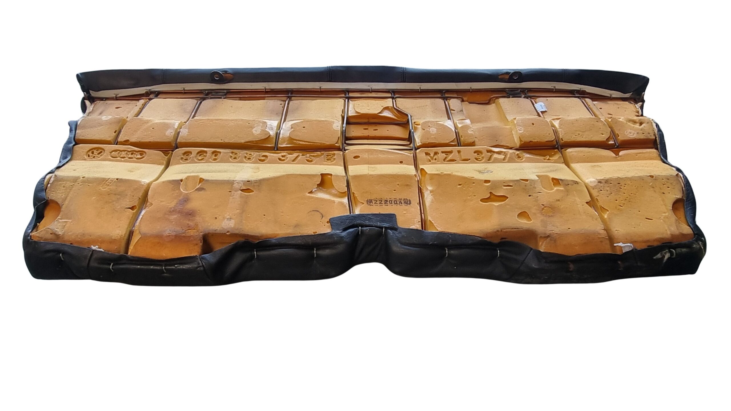 8G0885375B Audi 80 Cabrio Typ 89 Rücksitzbank Sitzfläche Leder schwarz – Bild 8