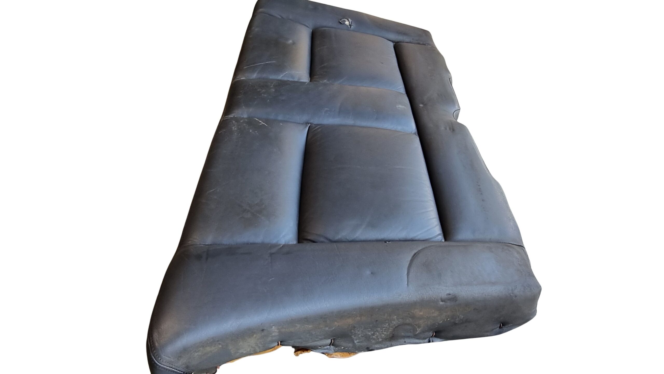 8G0885375B Audi 80 Cabrio Typ 89 Rücksitzbank Sitzfläche Leder Grau – Bild 2