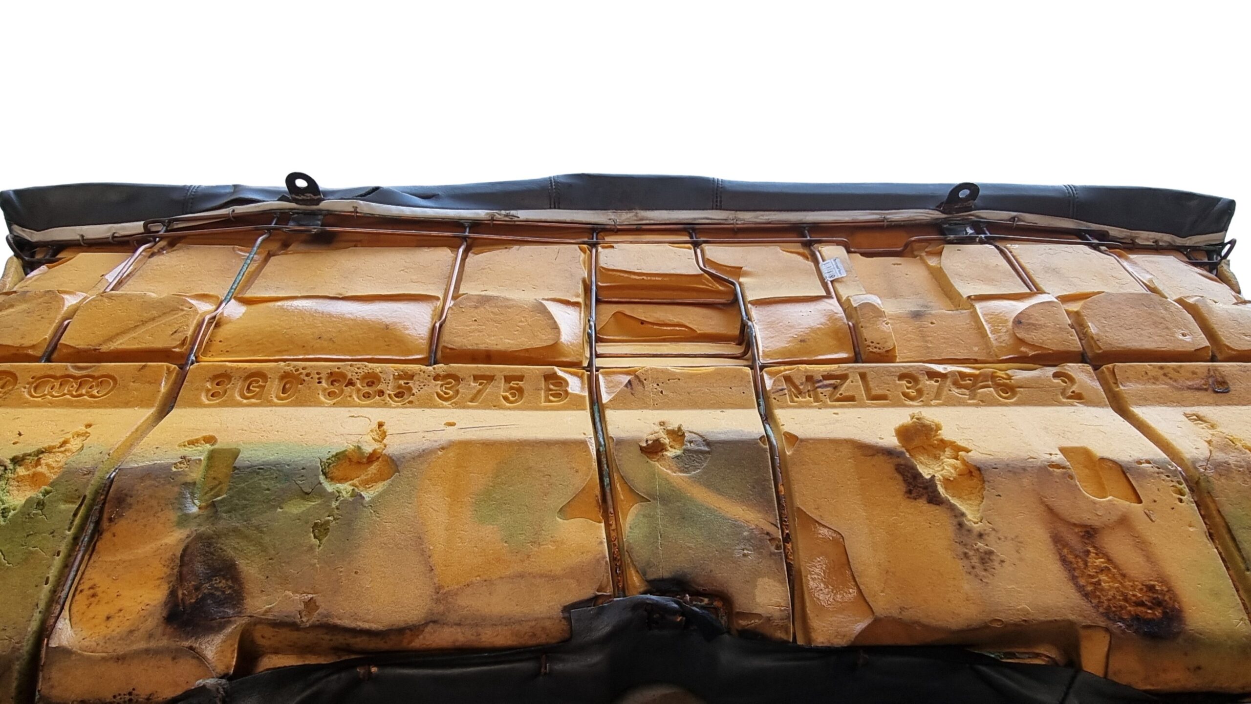 8G0885375B Audi 80 Cabrio Typ 89 Rücksitzbank Sitzfläche Leder Grau – Bild 8