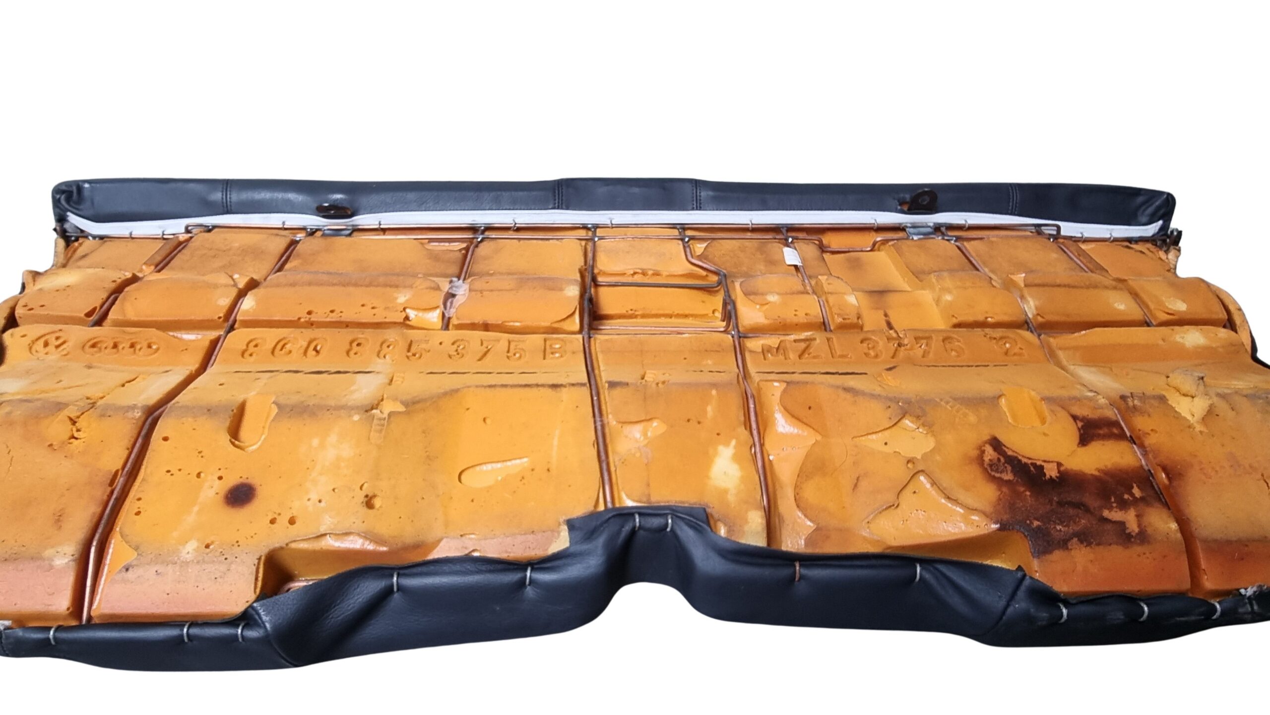 8G0885375B Audi 80 Cabrio Typ 89 Rücksitzbank Sitzfläche Leder Schwarz – Bild 9