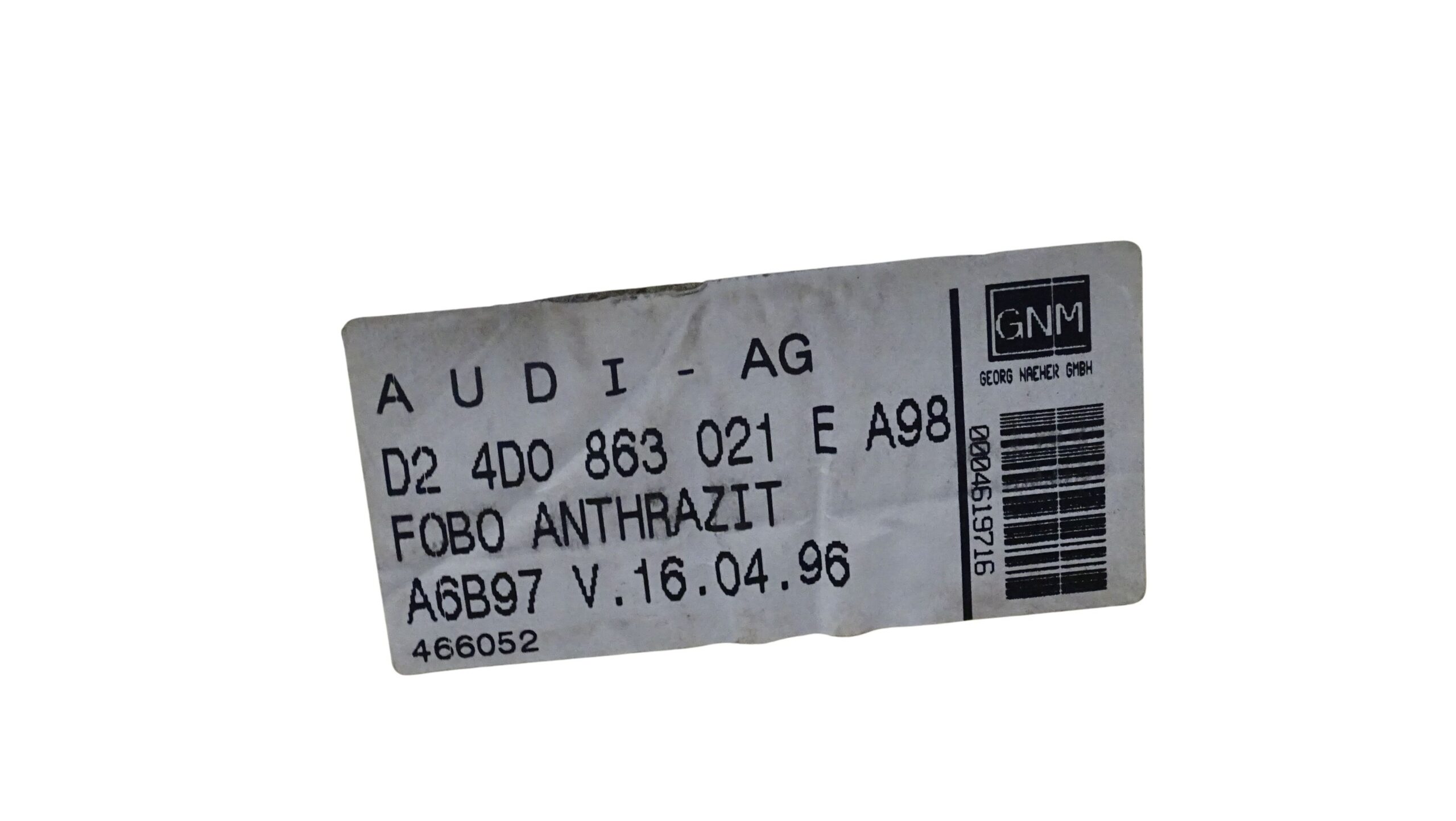 4D0863021E Audi A8 S8 D3 Innenraum-Teppich hinten A98 anthrazit – Bild 14