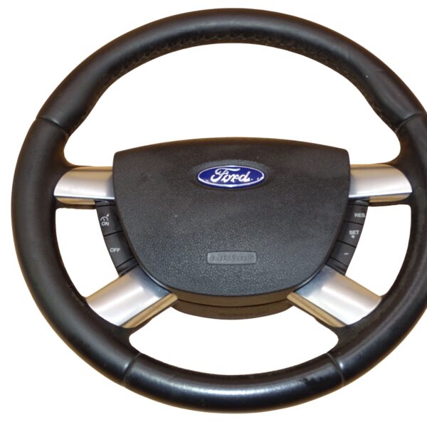 4M51-13600-CL+4M51-A042B85 Ford Focus MK 2 II Lenkrad Lederlenkrad Multifunktionslenkrad Airbag
