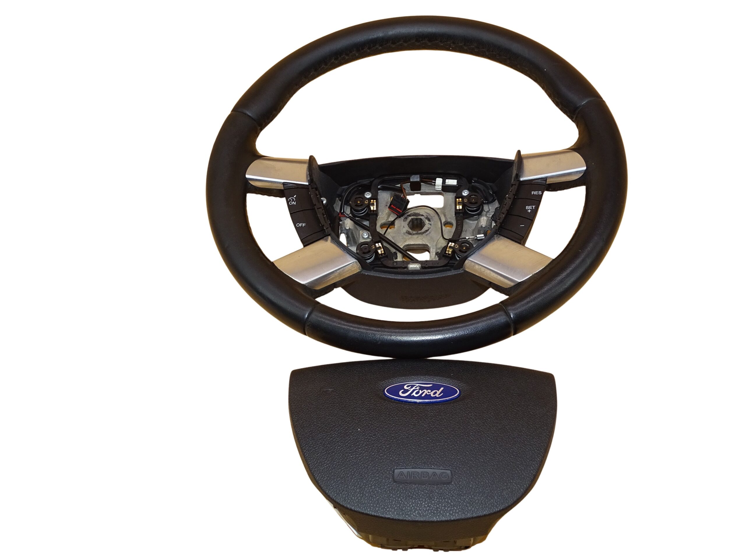 4M51-13600-CL+4M51-A042B85 Ford Focus MK 2 II Lenkrad Lederlenkrad Multifunktionslenkrad Airbag – Bild 10