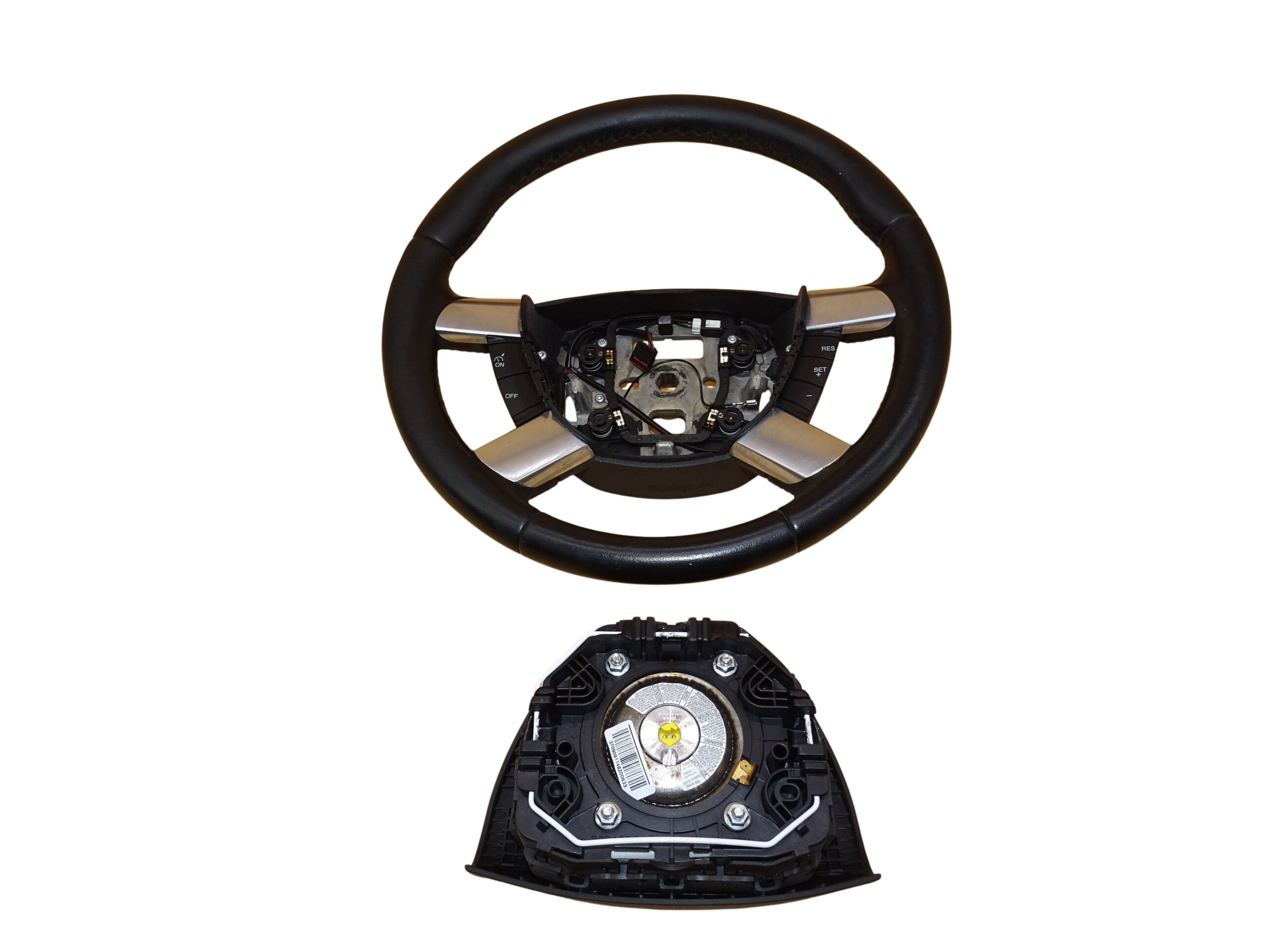 4M51-13600-CL+4M51-A042B85 Ford Focus MK 2 II Lenkrad Lederlenkrad Multifunktionslenkrad Airbag – Bild 2