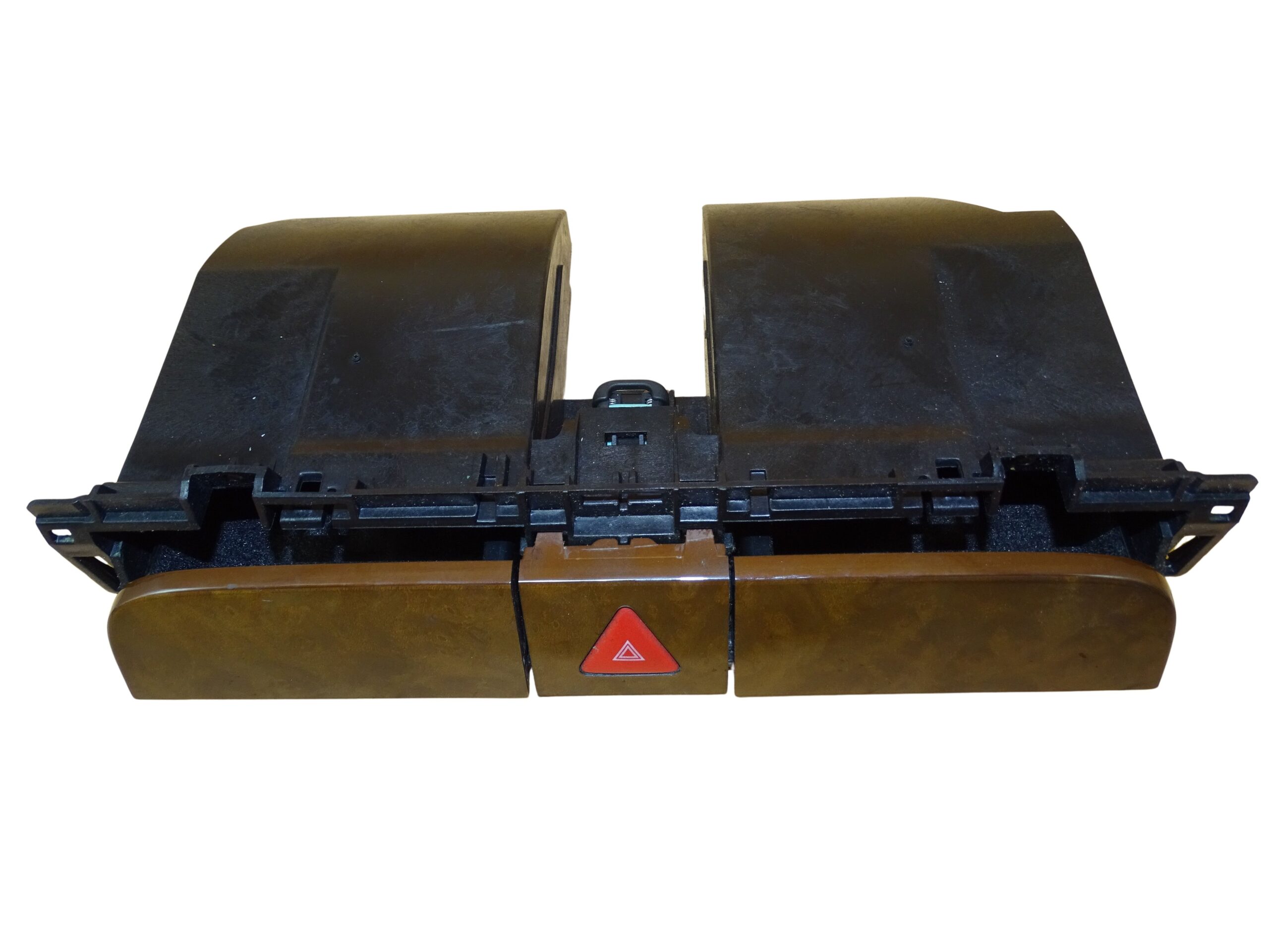 3C0858407 VW Passat B6 3C Ablagefach Mittelkonsole Armaturenbrett Staufach Fach Warnblinkschalter Holzoptik – Bild 3