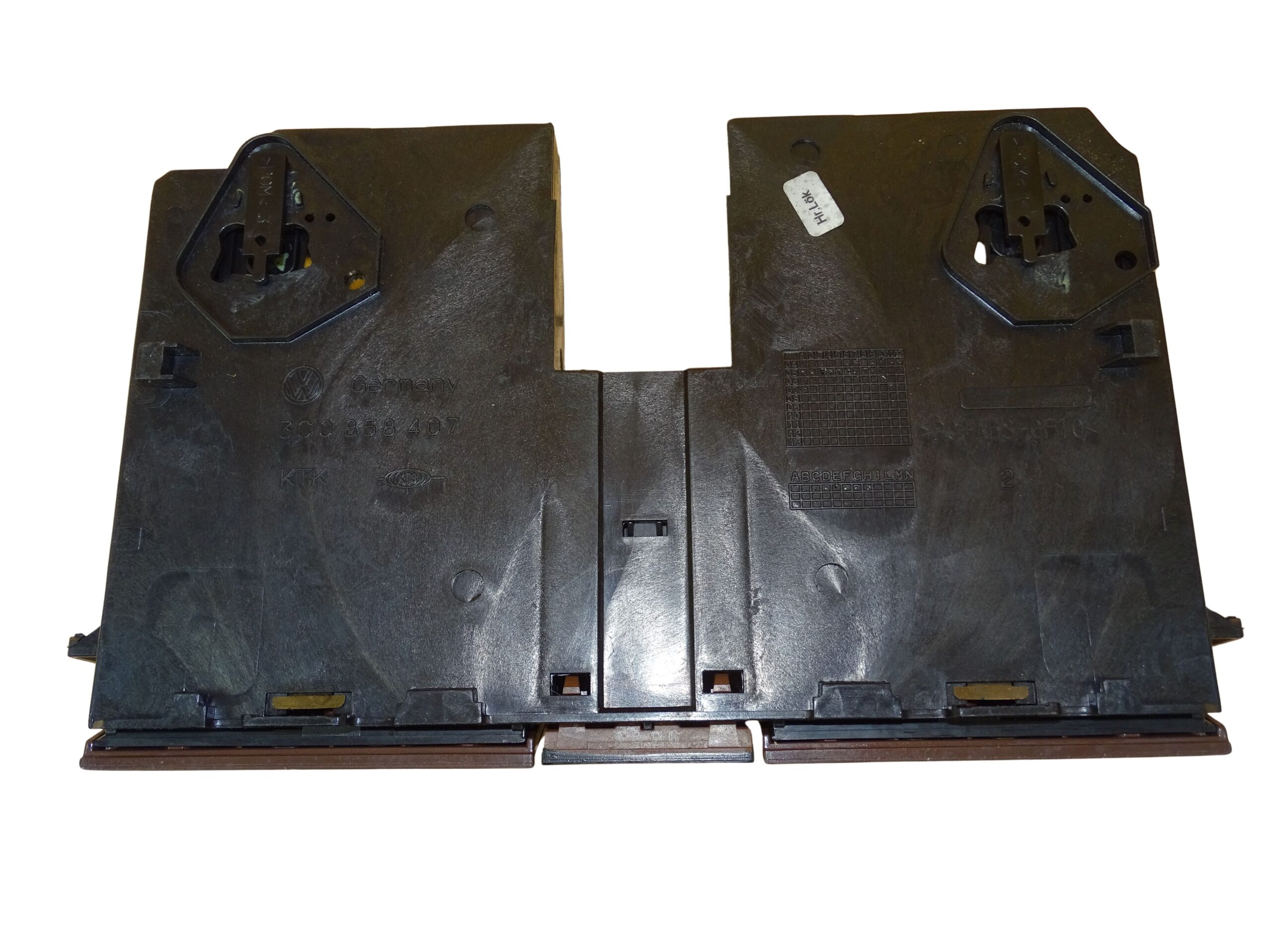 3C0858407 VW Passat B6 3C Ablagefach Mittelkonsole Armaturenbrett Staufach Fach Warnblinkschalter Holzoptik – Bild 6