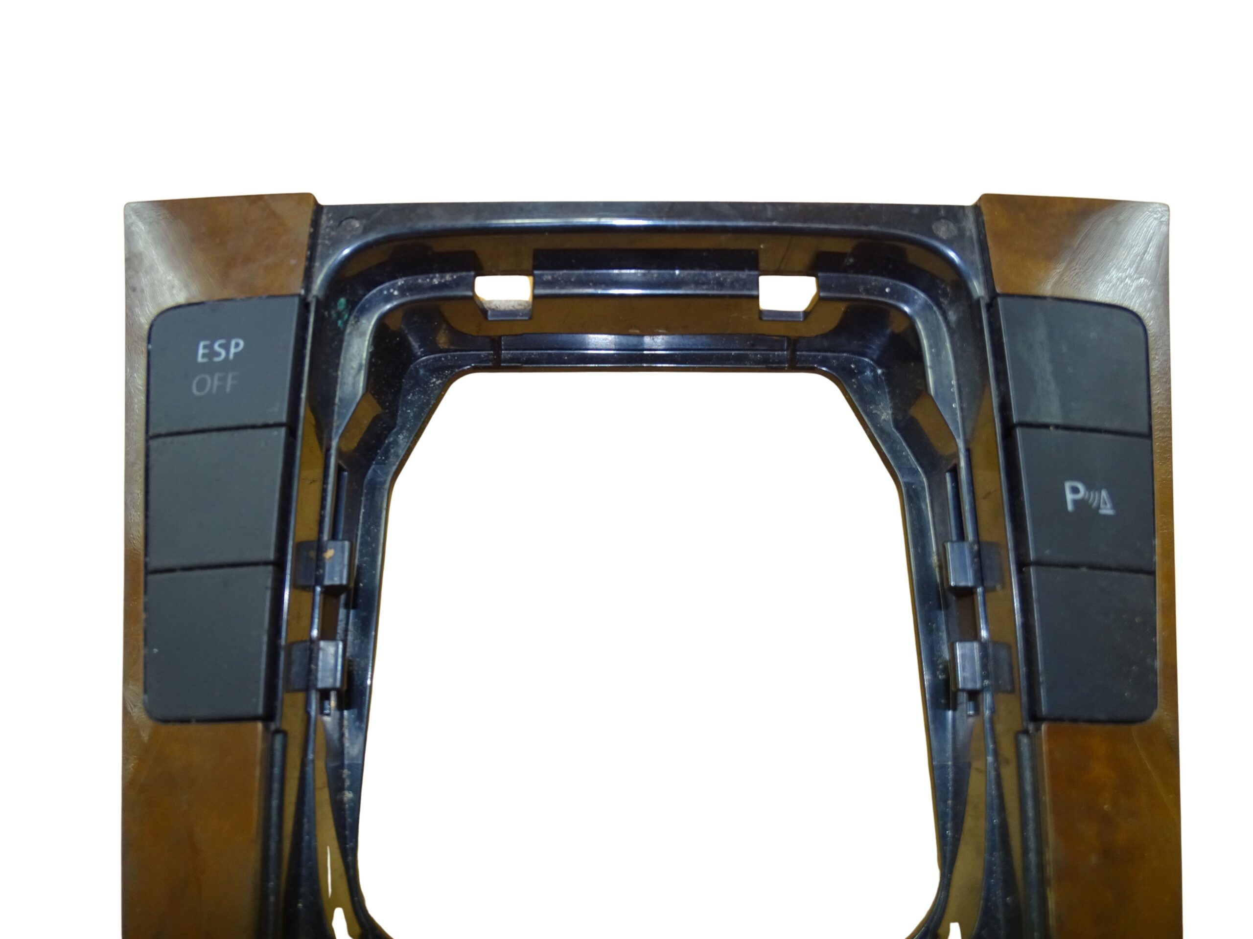 3C0864263G VW Passat 3C Rahmen Blende Verkleidung Schaltkulisse Schaltrahmen Holzoptik – Bild 3