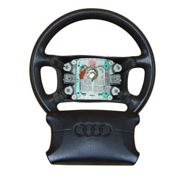 4A0419091AS+4D0951543D Audi A4 A6 B5 B4 4A C4 C5 Original Kunstlederlenkrad Lenkrad 4-Speichen Airbag (M96T081040266) Schleifring