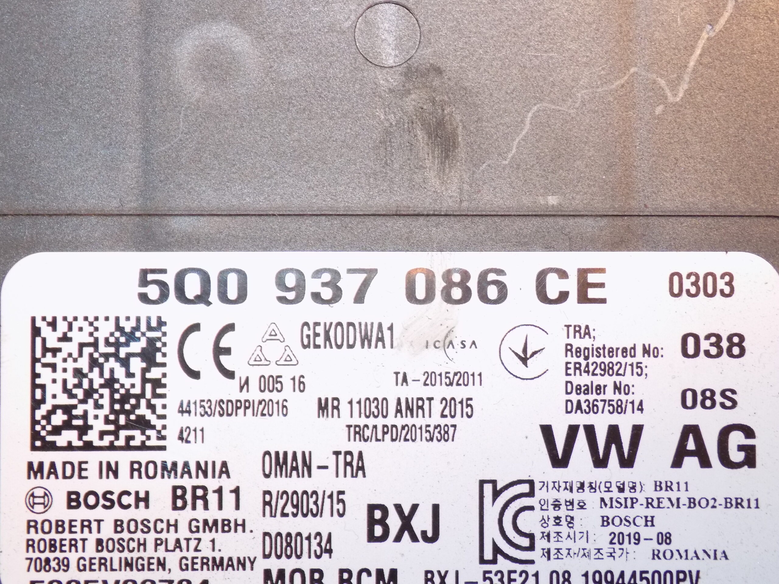 5Q0937086CE Volkswagen Skoda Seat Audi Original Steuergerät Bordnetzsteuergerät Komfortsteuergerät – Bild 4