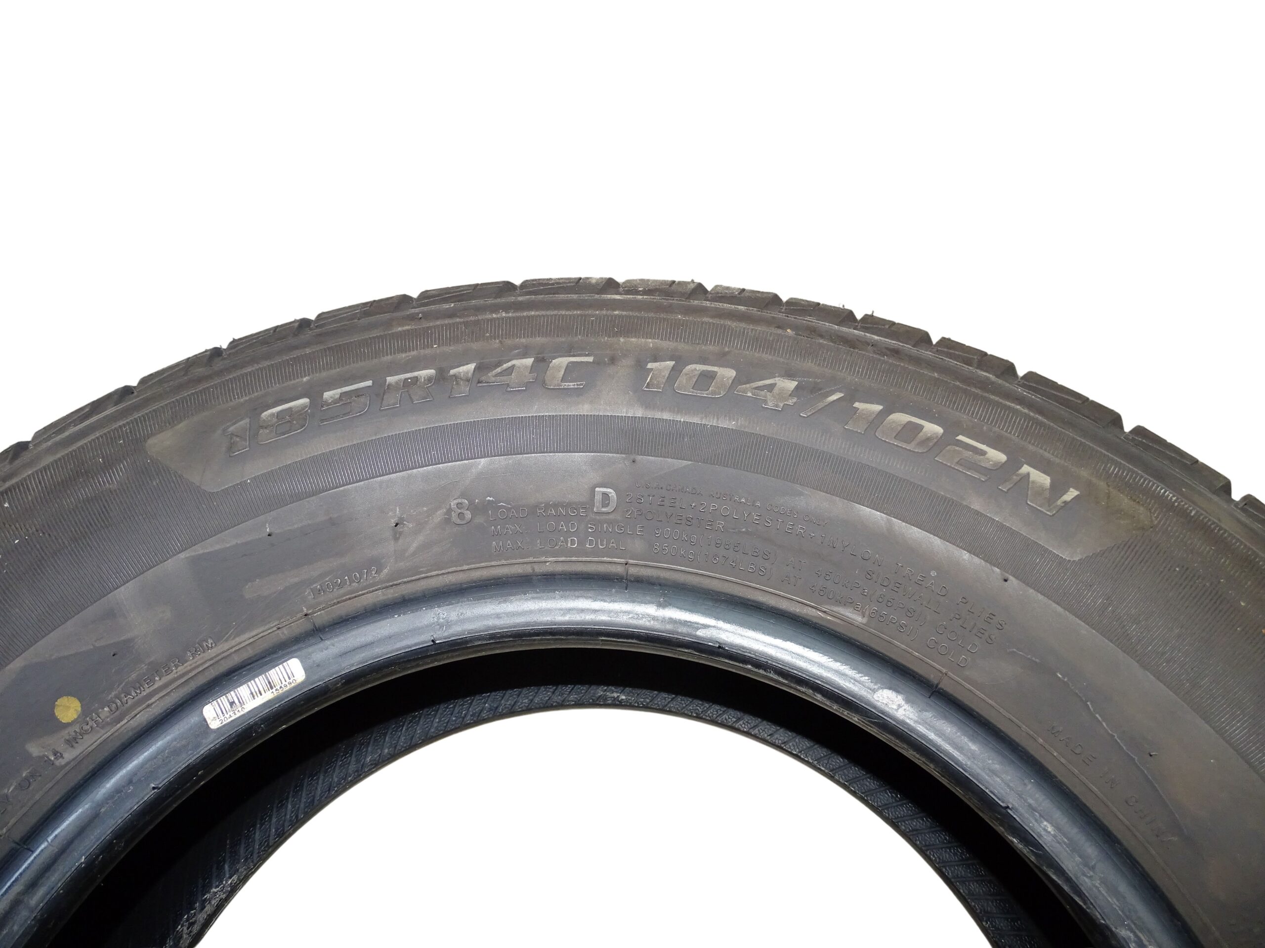 2x Boka Trailer Line FT02-HighSpeed Anhängerreifen 185/80 R14 DOT 2920 Profiltiefe 3mm – Bild 6