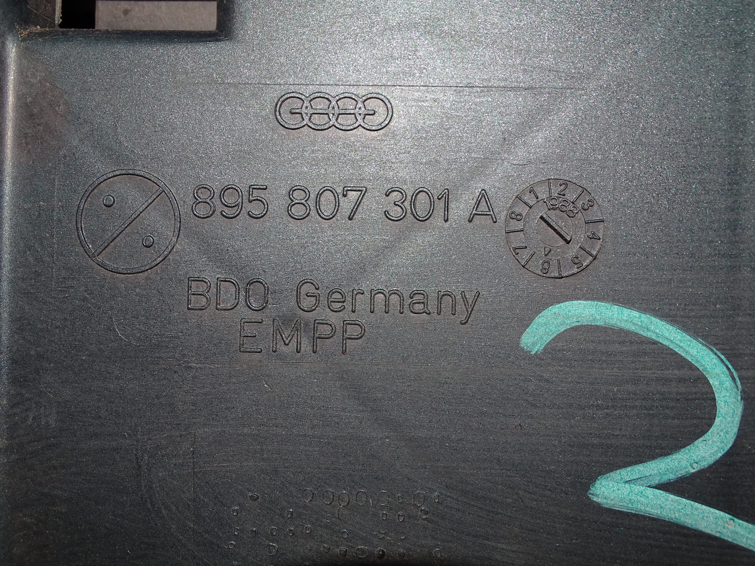 895807301A Audi 80 Cabrio Coupe Typ 89 Stoßstange Hinten Grün Kamei – Bild 17