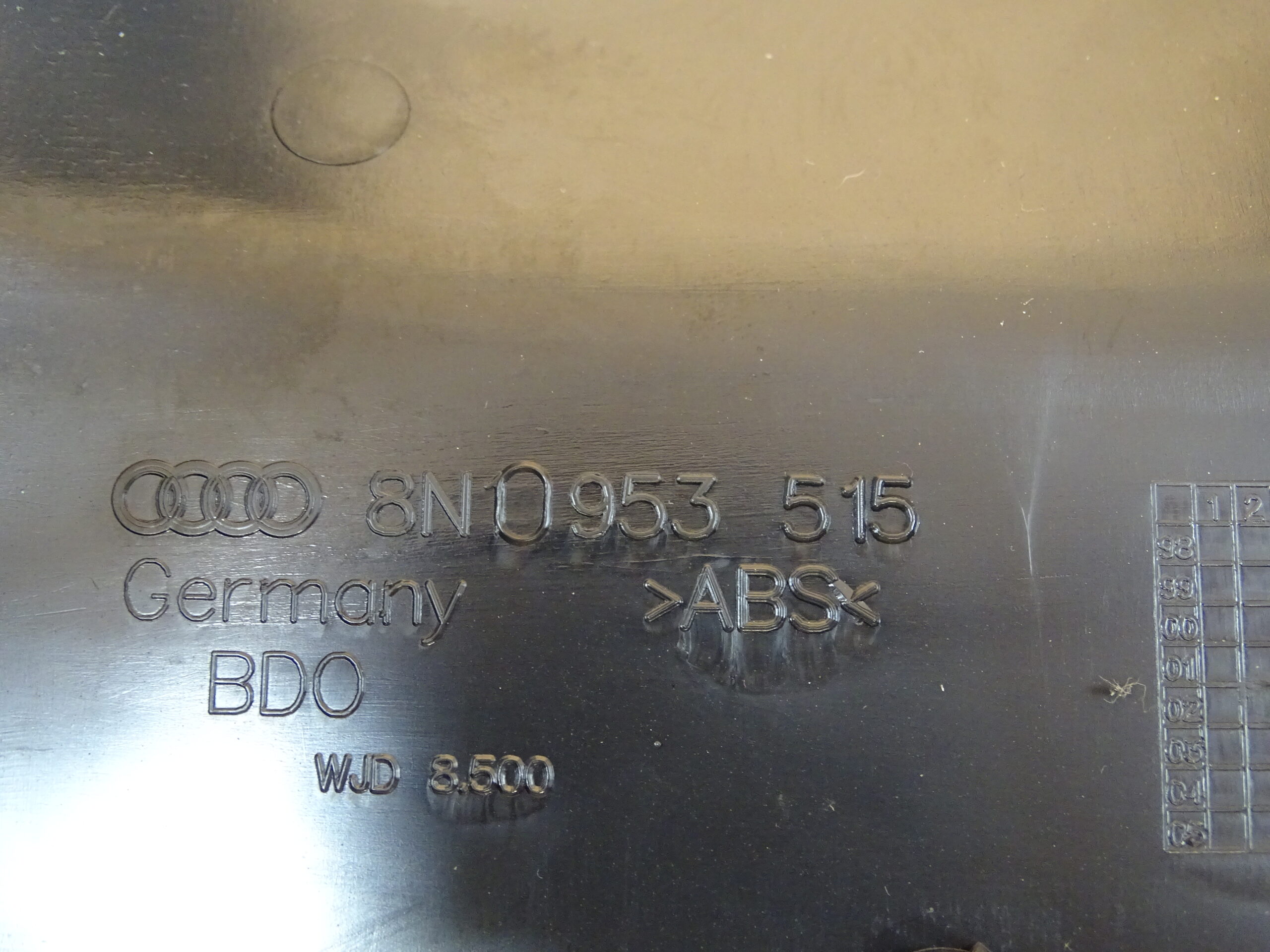8N0953515+ 8N0953516 Audi TT 8N Abdeckung Verkleidung Lenksäule Blende komplett – Bild 10