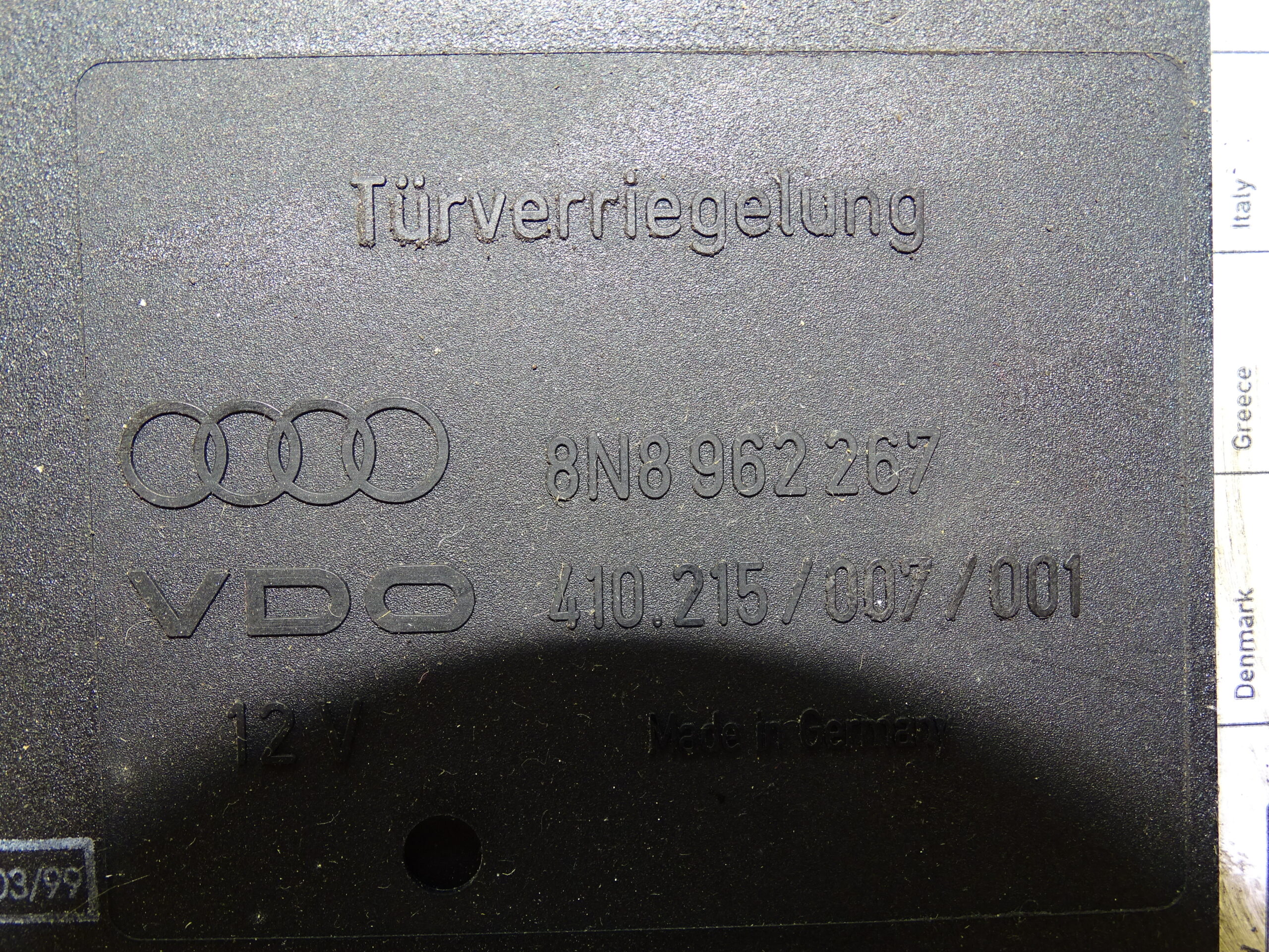 8N8962267 Audi TT Coupe Roadster 8N Steuergerät Türverriegelung Zentralsteuergerät – Bild 5