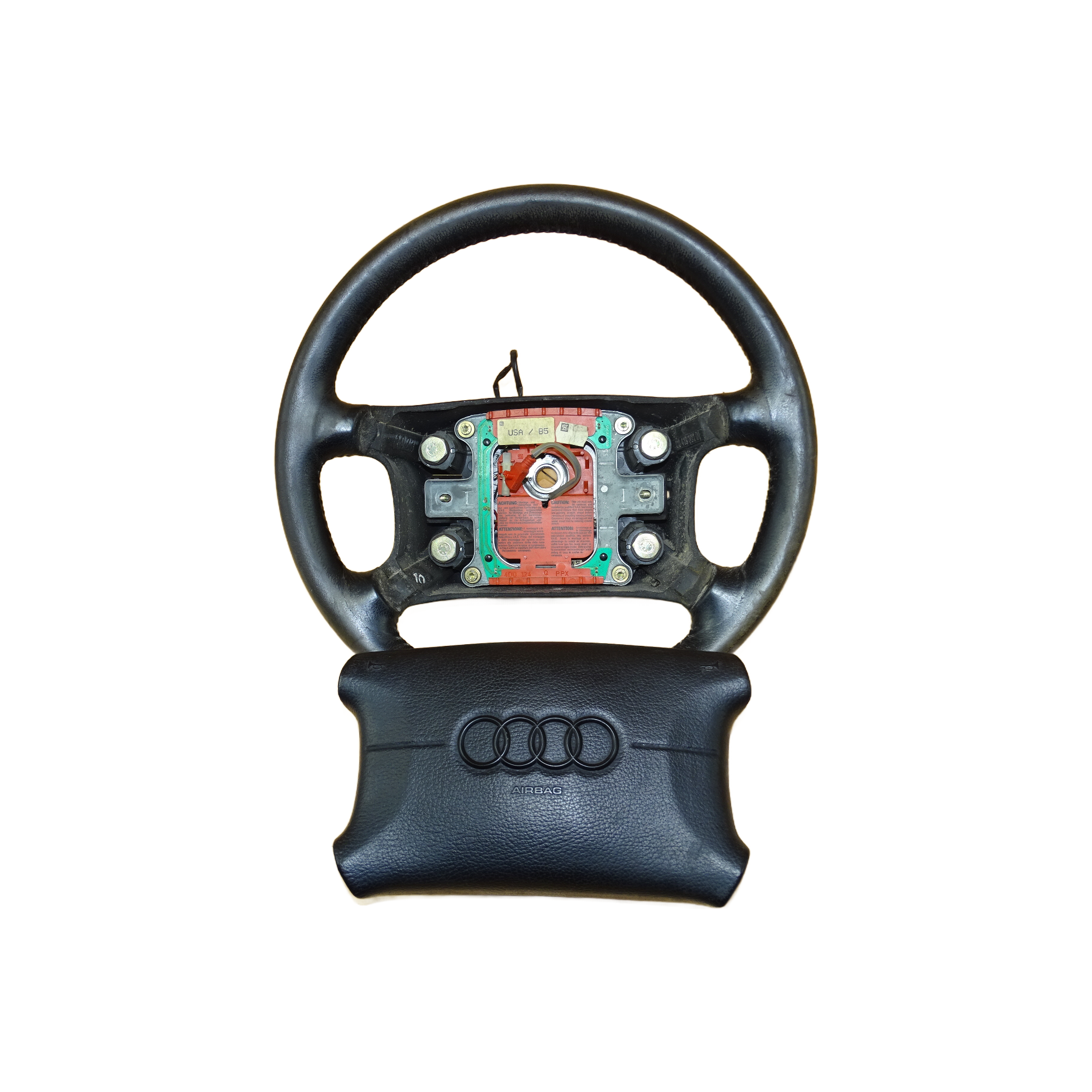 4D0419091D+94T3470402089 Audi A4 B5 A6 C4 A8 4D 4-Speichen Airbaglenkrad Lederlenkrad Lenkrad