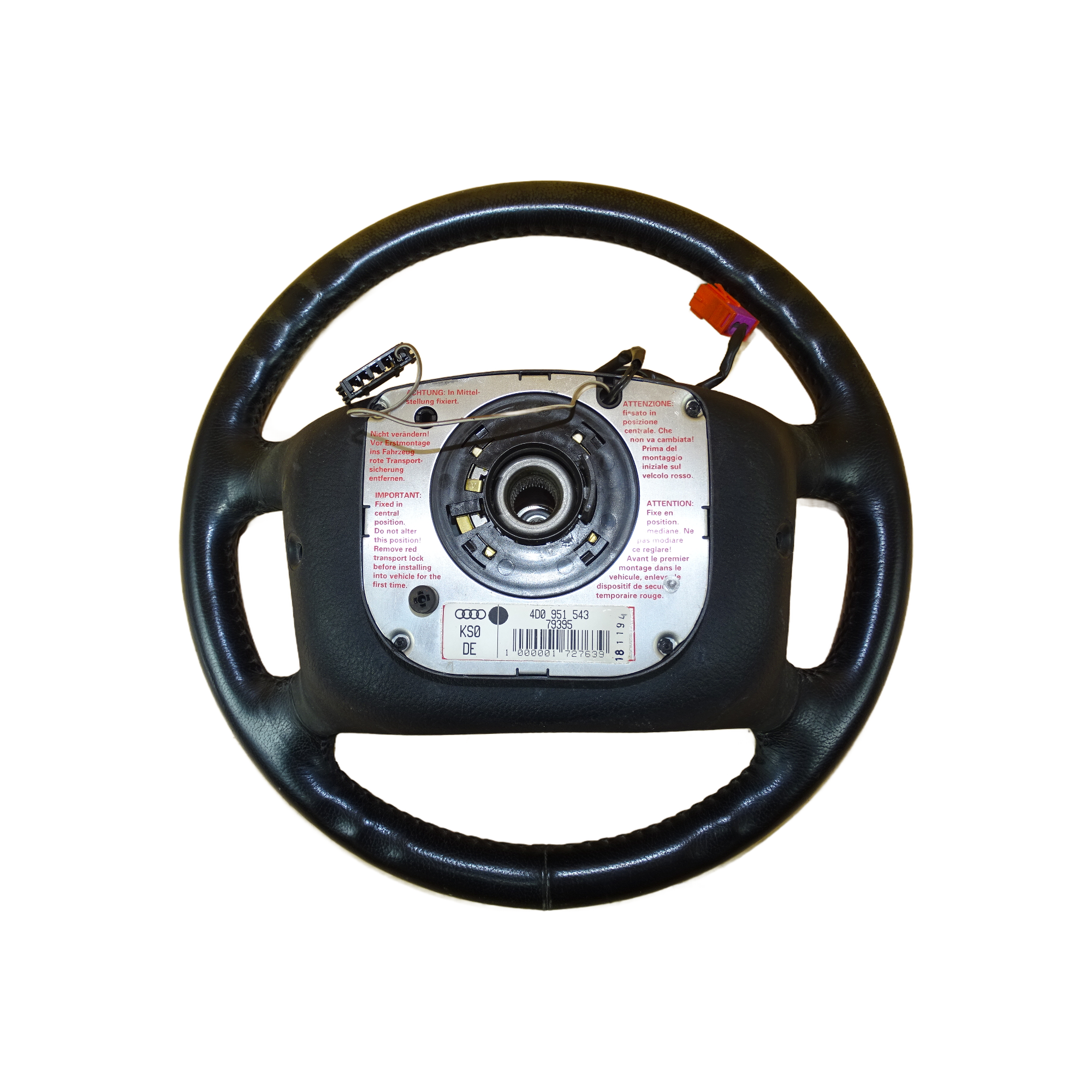 4D0419091D+94T3470402089 Audi A4 B5 A6 C4 A8 4D 4-Speichen Airbaglenkrad Lederlenkrad Lenkrad – Bild 8