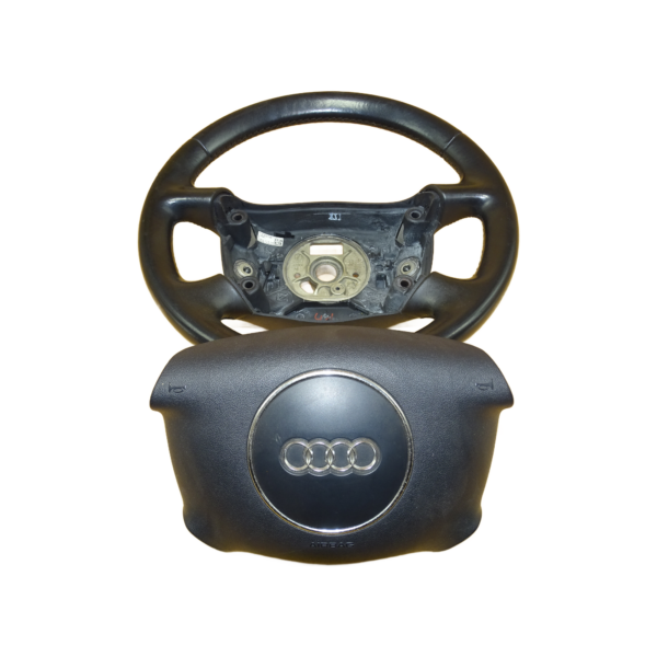 8E0419091BS+8P0880201BQ Audi A4 S4 8E Cabrio 8H B6 A6 4F 4-Speichen Lederlenkrad Lenkrad Airbag