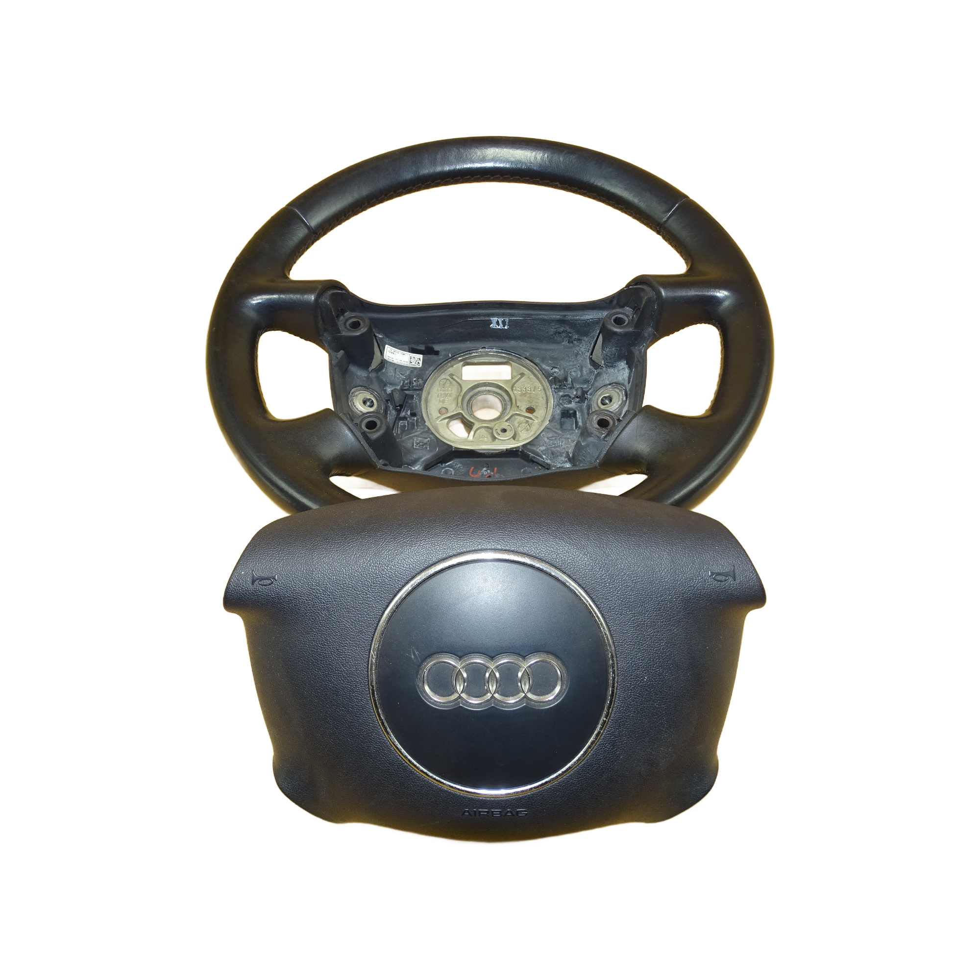 8E0419091BS+8P0880201BQ Audi A4 S4 8E Cabrio 8H B6 A6 4F 4-Speichen Multifunktionslenkrad Lederlenkrad Lenkrad Airbag
