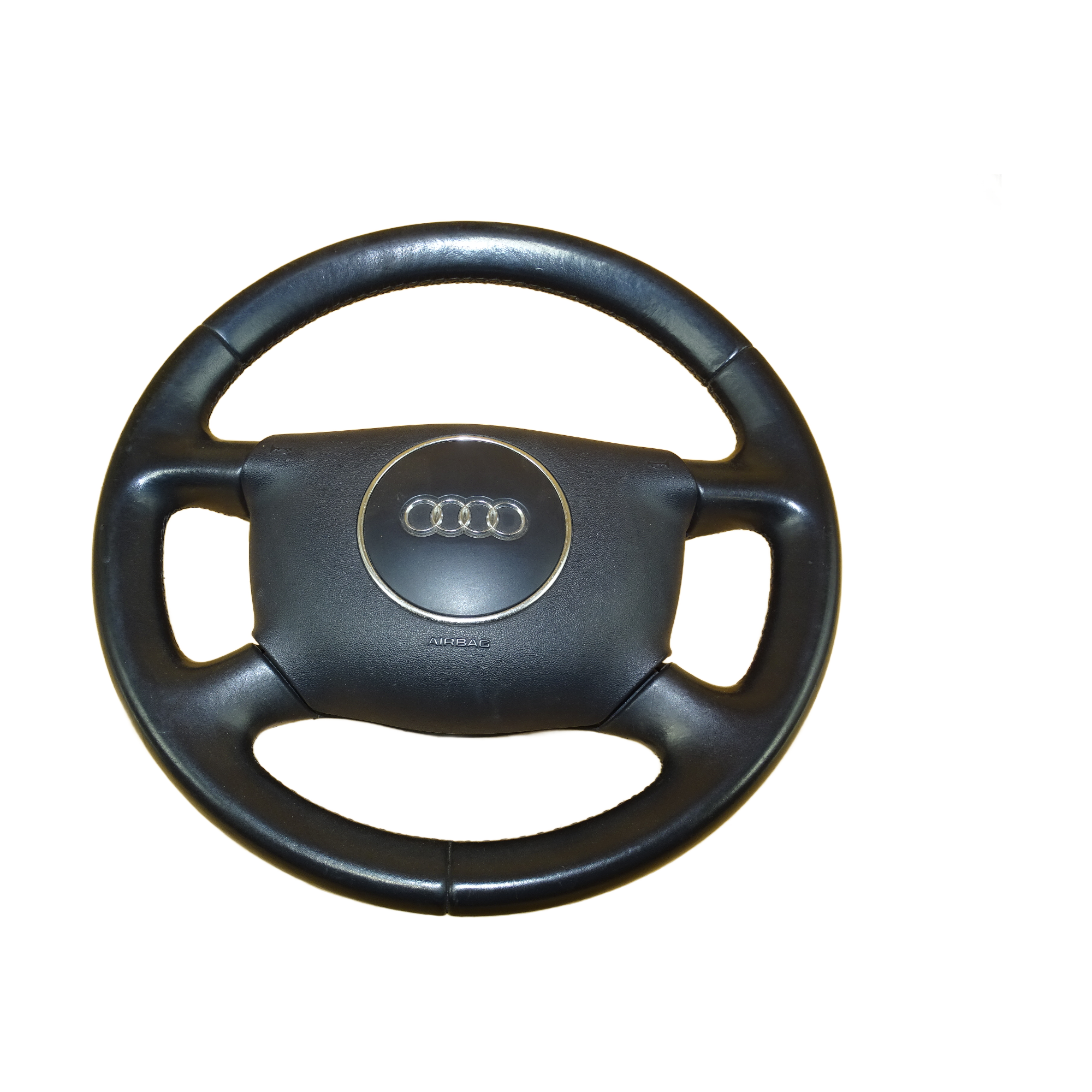 8E0419091BS+8P0880201BQ Audi A4 S4 8E Cabrio 8H B6 A6 4F 4-Speichen Multifunktionslenkrad Lederlenkrad Lenkrad Airbag – Bild 3