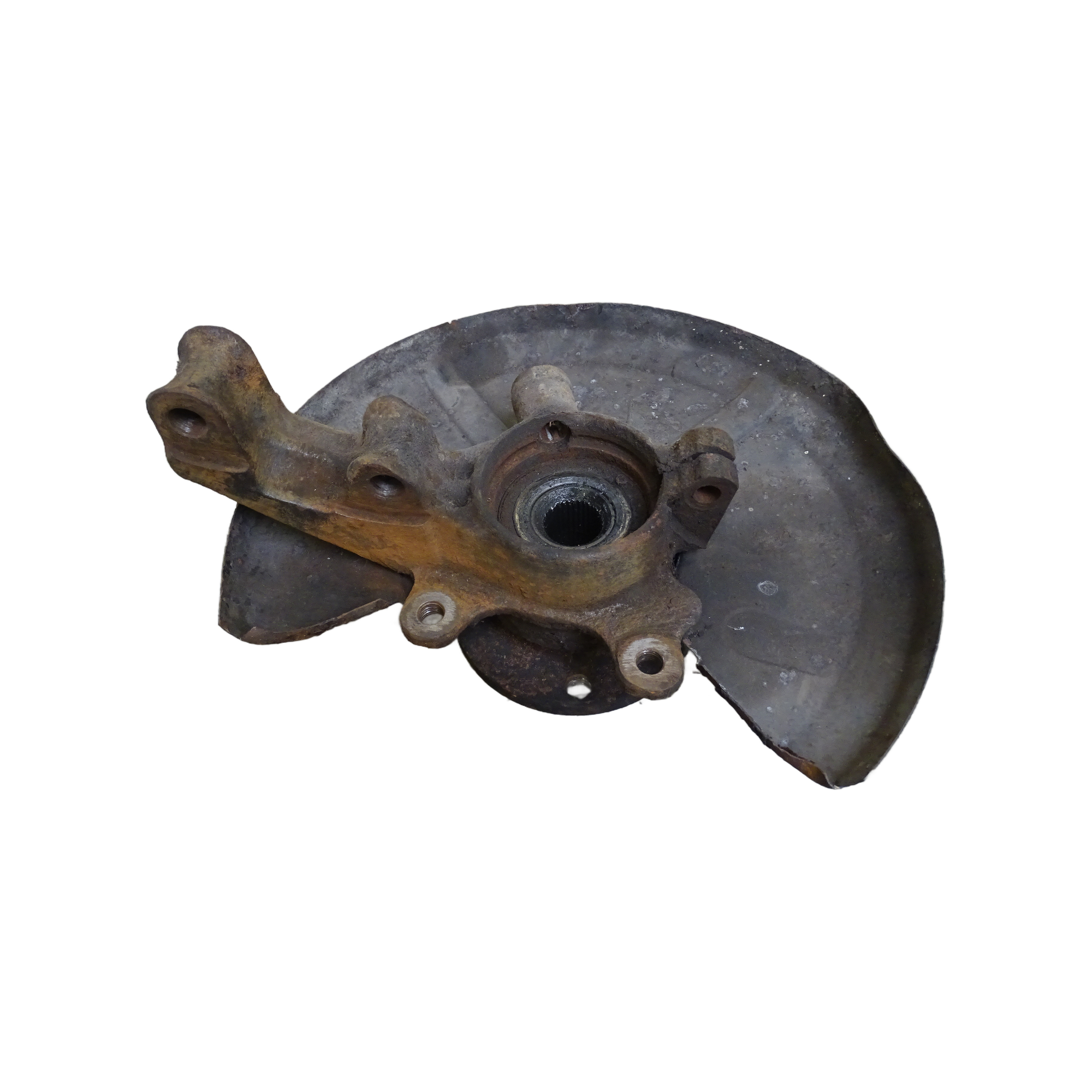 8A0407257A Audi 80 B4 Radlagergehäuse Achsschenkel vorne links 4 Zylinder 75mm Durchmesser mit Ankerblech (Hitzeblech) – Bild 2