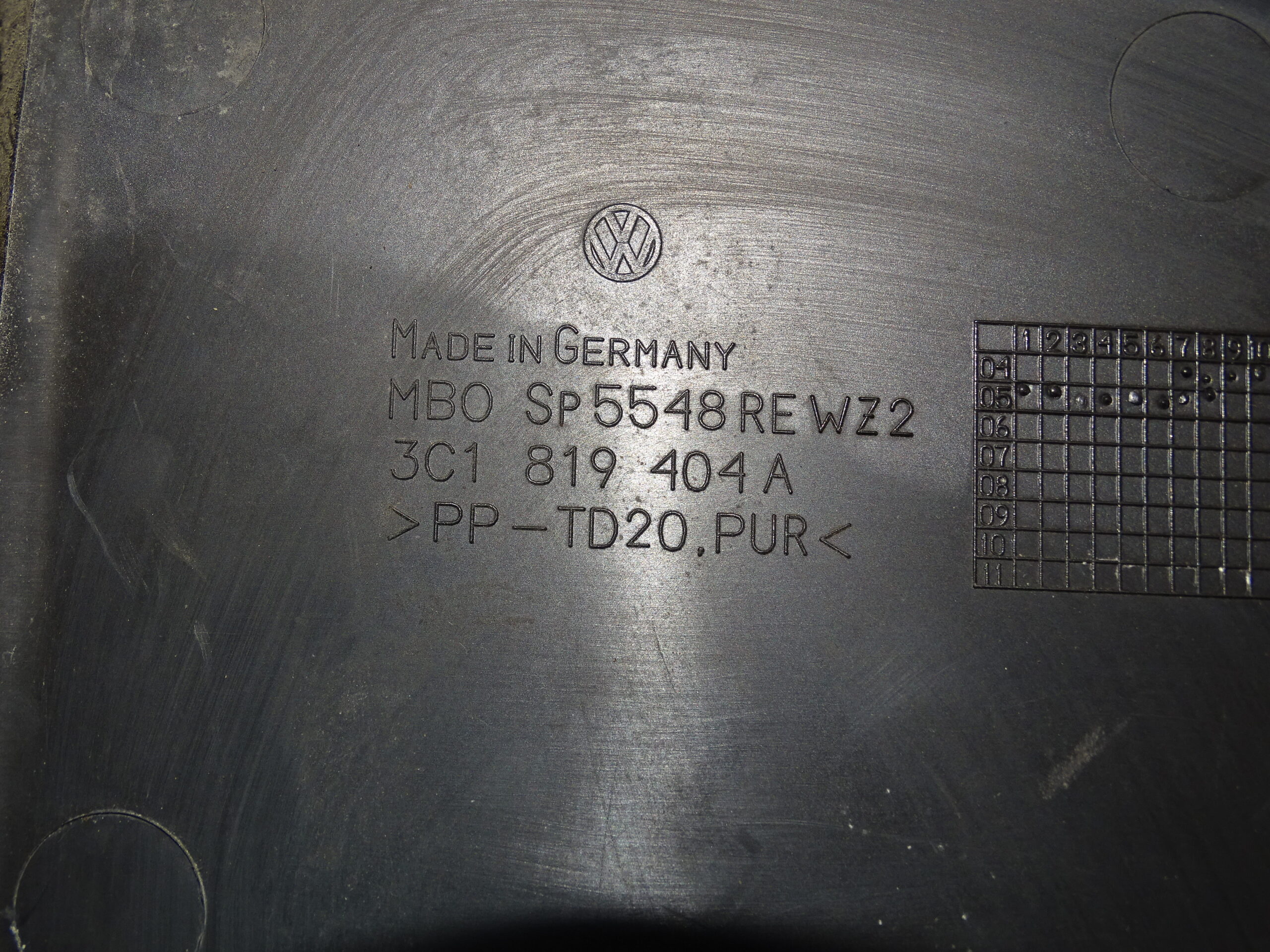 3C1819404A VW Passat B6 3C Windlauf Wasserabweiser Wasserkastenabdeckung Vorne Rechts – Bild 5