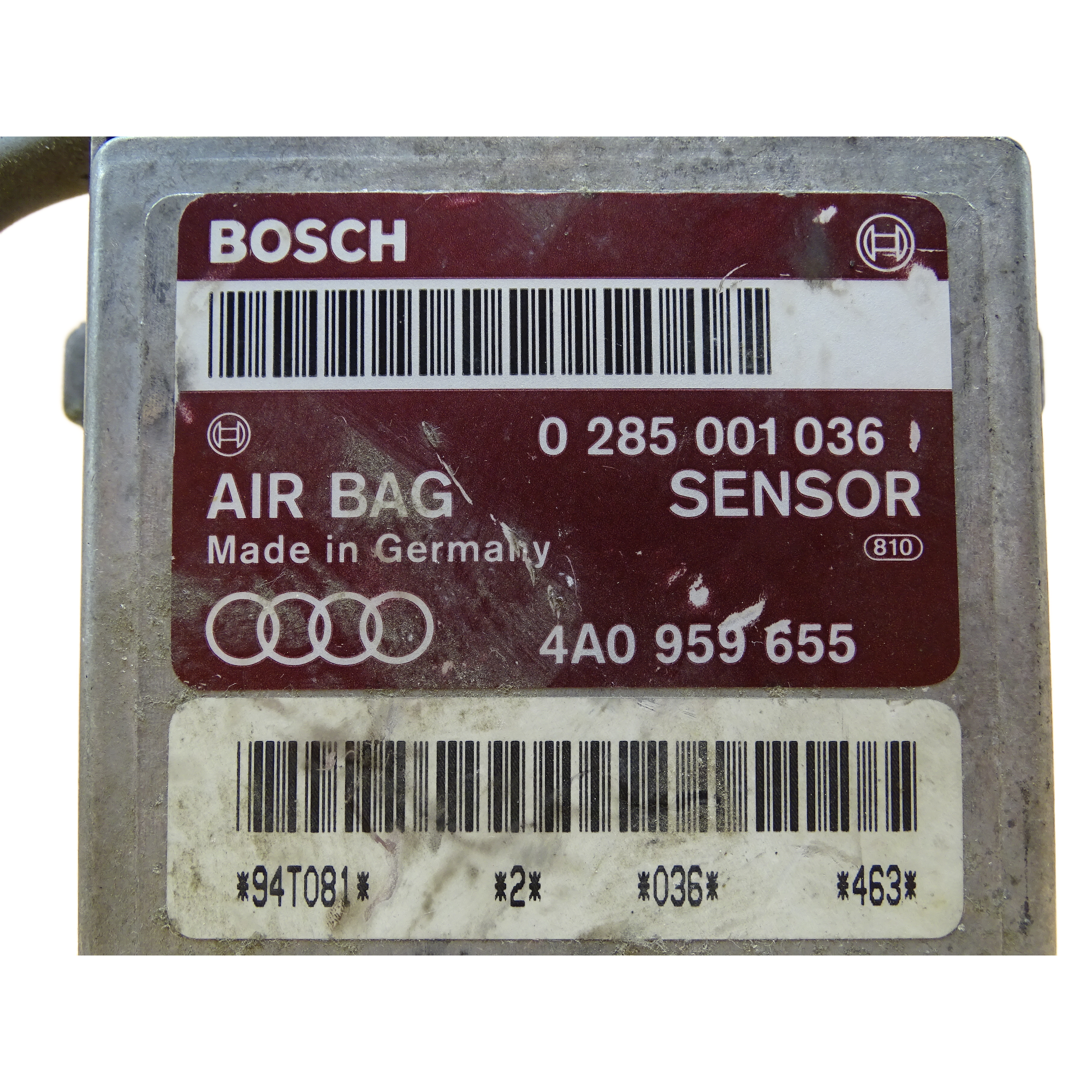 4A0959655 Audi 80 90 S2 B4 100 A6 C4 Airbagsteuergerät Steuerung Airbag Airbagsensor Steuergerät – Bild 4