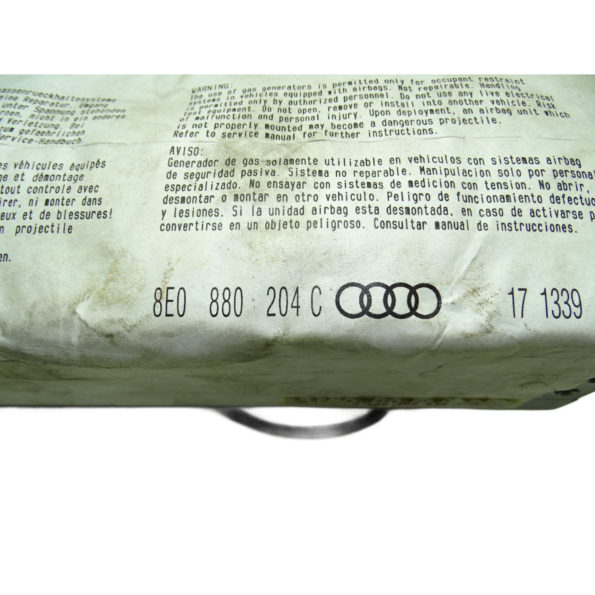 8E0880204C Audi A4 Avant 8E5 A4 B6 8E2 Cabrio B6 B7 A6 Doppelairbag Beifahrerairbag Airbagkissen Sicherheitseinrichtung – Bild 5